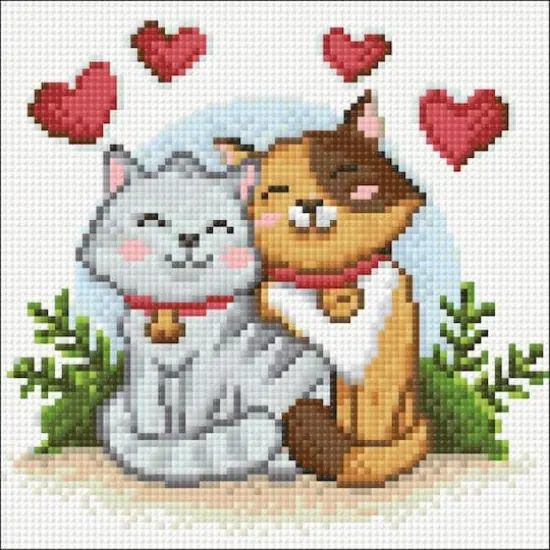 Crafting Spark Cat Love Diamond Painting Kit {1}