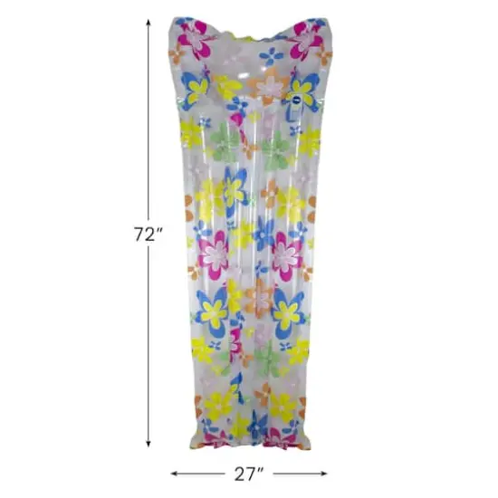 Pool Central 6ft. Multicolor Flowers Inflatable Swimming Pool Float {5}