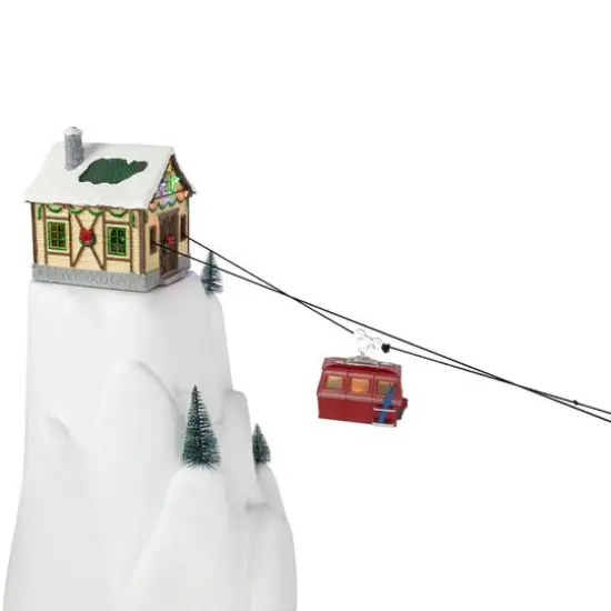 Christmas Village LED Lighted Animated & Musical Trolley Car Ride {3}