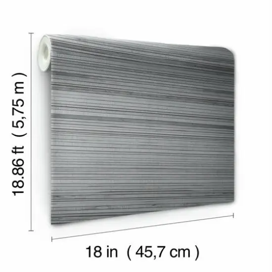 RoomMates Faux Bamboo Grasscloth Peel & Stick Wallpaper Gray and Dark Gray {9}