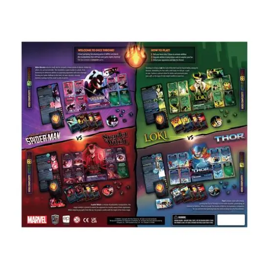 Marvel Dice Throne 4-Hero Box: Scarlet Witch, Thor, Loki, Spider-Man {4}