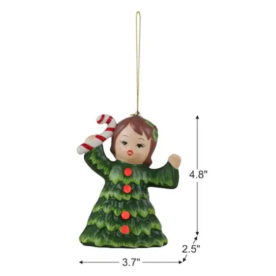 Mr. Christmas Vintage Christmas Tree Girl with Candy Ornament {4}