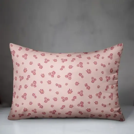 Daisy Pattern Throw Pillow Pink {4}