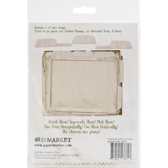 49 and Market Vintage Artistry Essentials File Frame Set {3}