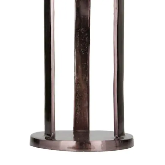 CosmoLiving by Cosmopolitan Set of 2 Black Aluminum Modern Candle Holder, 14" x 10" {5}