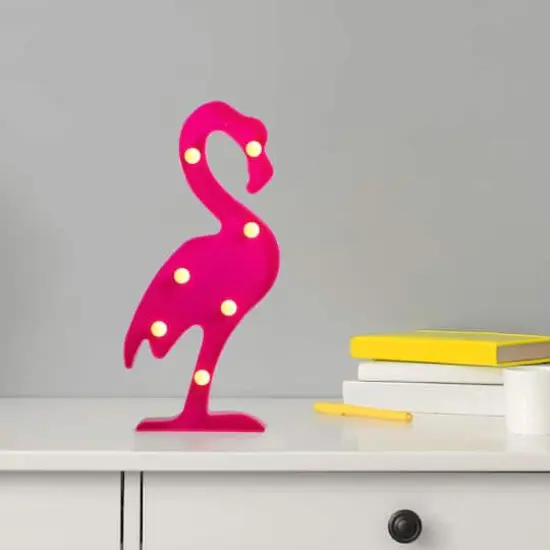 11.75" Pink Flamingo LED Marquee Wall D&eacute;cor {3}