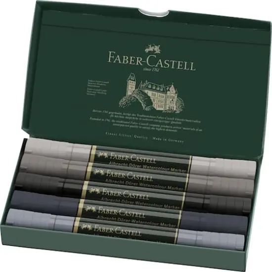 Faber-Castell&reg; Arbrecht D&uuml;rer 5-Piece Watercolor Marker Set Gray Tones {5}