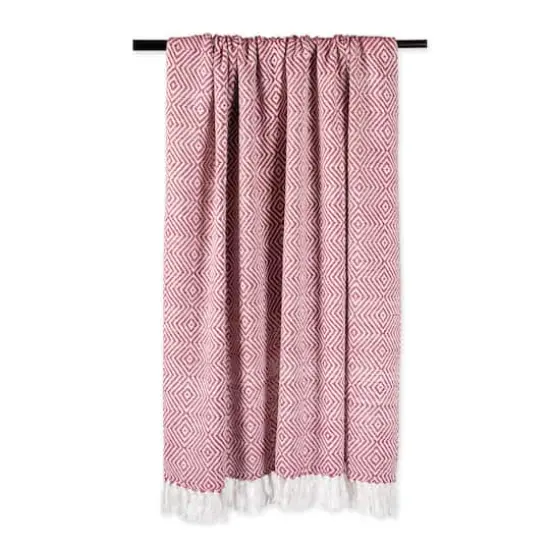 DII&reg; Barn Red X-Diamond Geometric Throw {5}