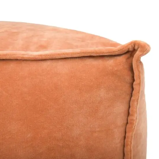 Hello Honey&reg; 18" Modern Boho Cotton Velvet Pouf Rust {10}