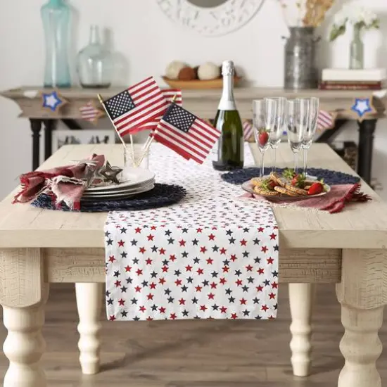DII&reg; 108" Americana Stars Print Table Runner {6}