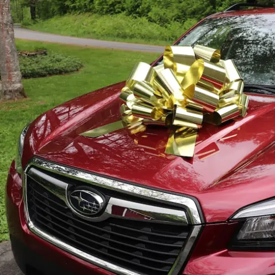 Gwen Studios 24" Giant Gold Waterproof Car Bow {3}