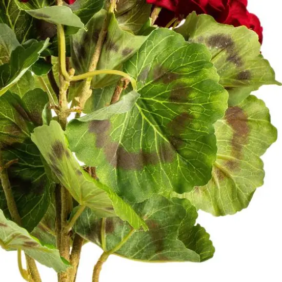 18" Artificial Red Geranium Bush, 4ct. {8}