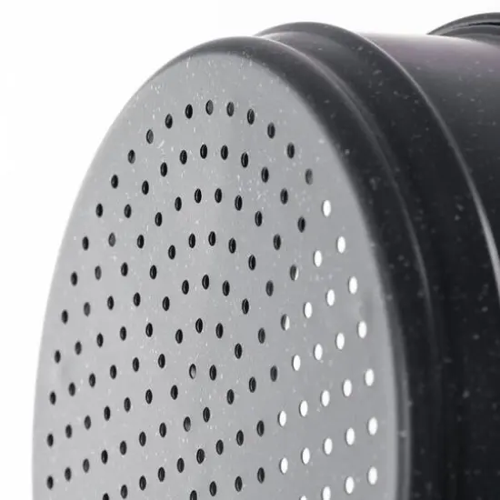 Gibson Home&reg; Leighton 3-Piece 8.5qt. Black Nonstick Steel Pasta Pot with Steamer {3}