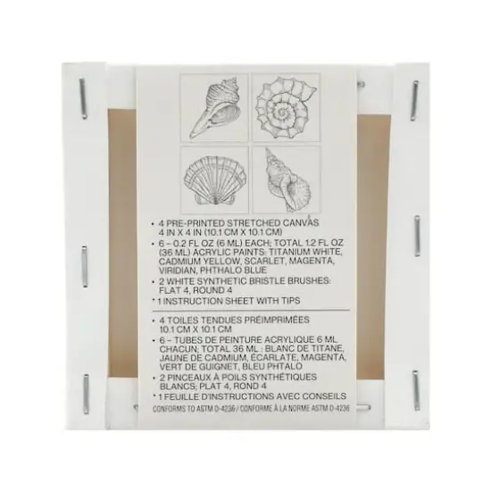 4" x 4" Seashell Canvas Painting Kit by Craft Smart&reg; {9}