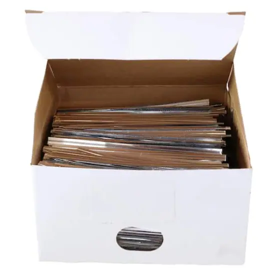 JAM Paper Home D&eacute;cor Trimmings 4" Metallic Twist Ties, 2,000ct. Silver {1}