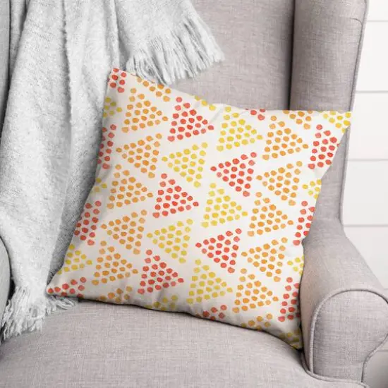 Triangles Throw Pillow Sunset {3}