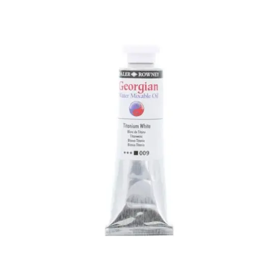 Daler-Rowney&reg; Georgian Water Mixable Oil Paint, 37mL 009 Titanium White {1}