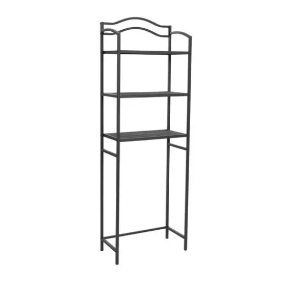 Household Essentials 3-Tier Metal Over the Toilet Shelf Gray {1}