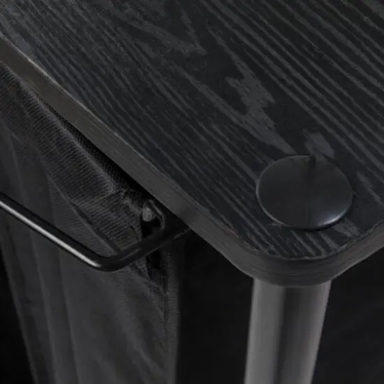 Household Essentials 3-Bag Laundry Sorter with Laminate Shelving Black {6}