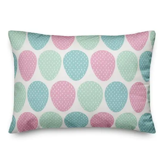 Colorful Easter Eggs Throw Pillow {1}