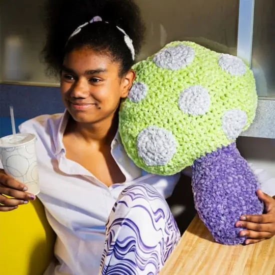 Lion Brand&reg; DIY Glow Chenille Yarn Purple {5}