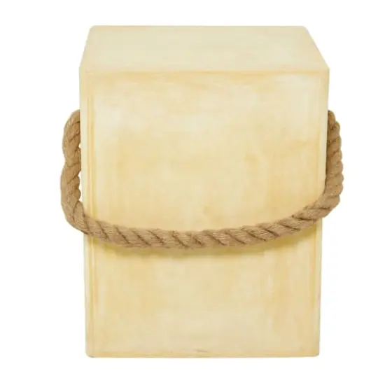 Yellow Contemporary Outdoor Accent Table, 15" x 15" x 18" {5}