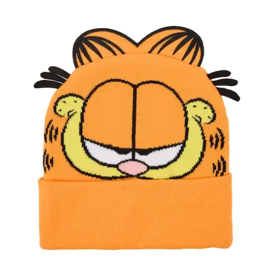 Garfield Face Beanie with 3D Ears {1}