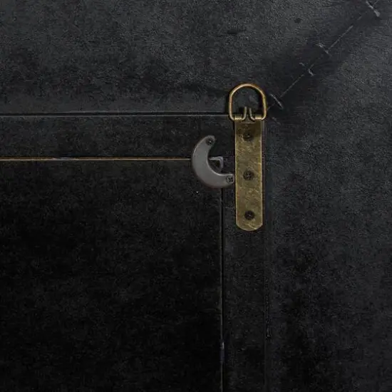 Brown Wood Industrial Wall Mirror, 32" x 32" x 2" {6}