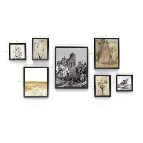 Black 7 Piece 123 Gallery Wall Frame Set by Studio D&eacute;cor&reg; {4}