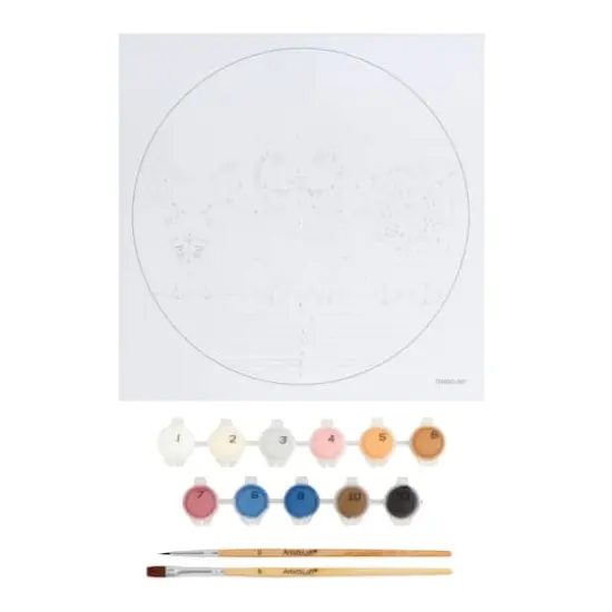 Dogs Paint-by-Number Round Plywood Surface Kit by Artist's Loft&reg; {3}