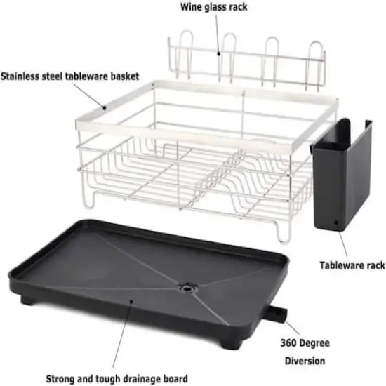 NEX&trade; 15" Stainless Metal Dish Drying Rack {5}