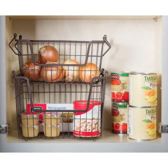 DII&reg; Large Rectangle Metal Basket Bronze {6}