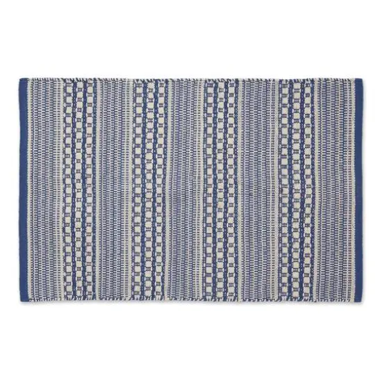 DII&reg; French Blue Dobby Stripe Hand-Loomed Rug, 2ft. x 3ft. {1}
