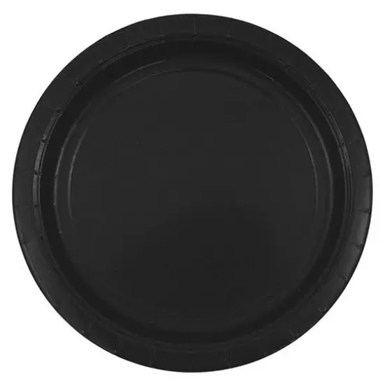 JAM Paper 9" Paper Party Plates, 50ct. Black {1}