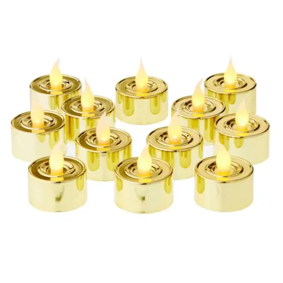 Gold Flameless Tealights By Ashland&reg; {5}