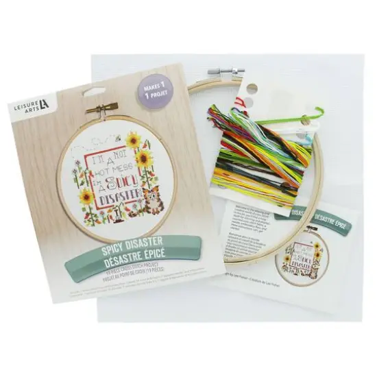 Leisure Arts&reg; 7" Spicy Disaster Cross Stitch Kit {4}