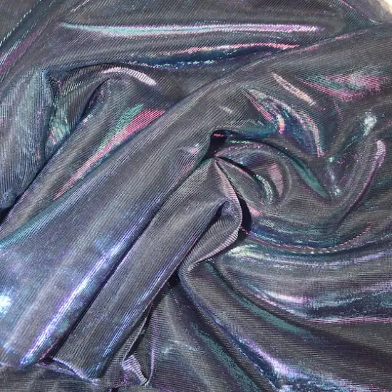 Feldman Blue & Pink Metallic Knit Fabric {3}