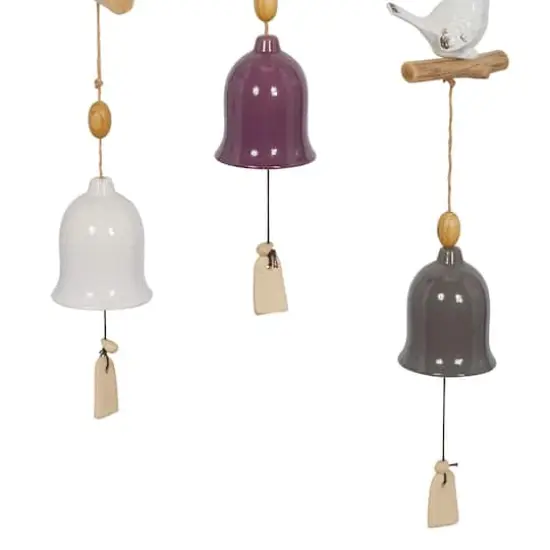 White Stoneware Coastal Windchime Set {6}