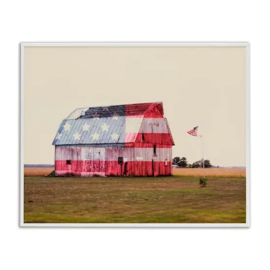Stupell Industries Americana Farmhouse Barn Framed Giclee Art White {1}