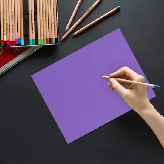 JAM Paper Recycled 8.5" x 11" 65lb. Cover Cardstock Pack, 50 Sheets Violet {4}