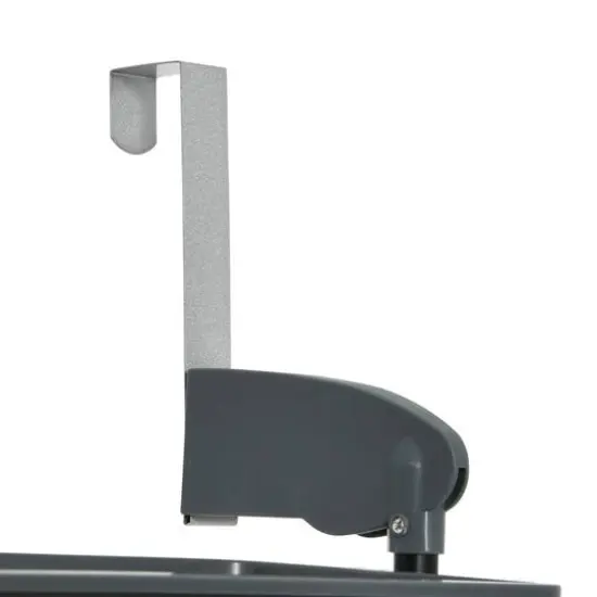 Household Essentials Over the Door Basket Storage Rack Gray {7}