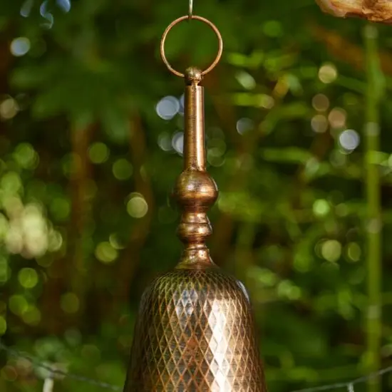 Glitzhome&reg; 24" Retro Red Metal Bell Roof Birdhouse {6}