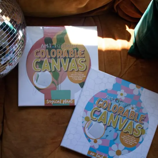 Art 101 No Bad Days & Tropical Plants Colorable Canvas Wall Art Kits {4}