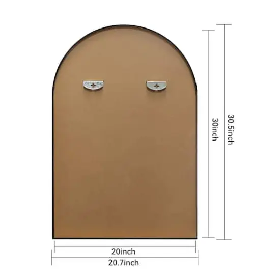 20" x 30" Black Arch Decorative Mirror by Ashland&reg; {6}