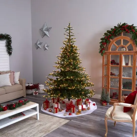 8ft. Pre-Lit Layered Washington Spruce Artificial Christmas Tree, Clear Lights {10}