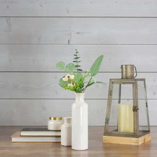 19" White Berry & Eucalyptus Leaf Floral Spring Pick {3}