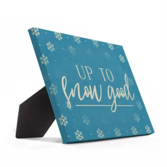 Simple Snowflake Dot Pattern Snow Good 10x8 Tabletop Canvas {3}