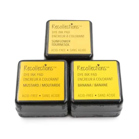 Dye Ink Pad Set by Recollections&trade; Mustard/Banana/Sunflower {4}