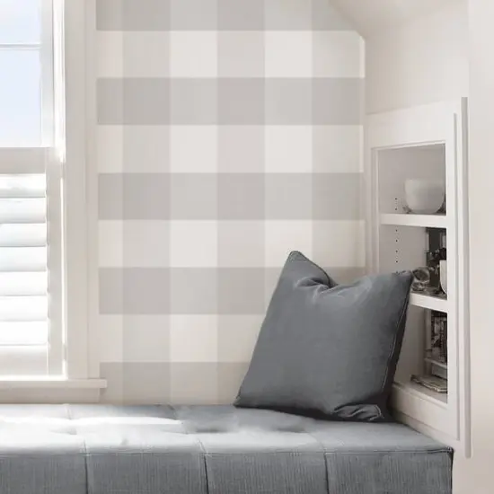 NuWallpaper Farmhouse Plaid Peel & Stick Wallpaper {7}