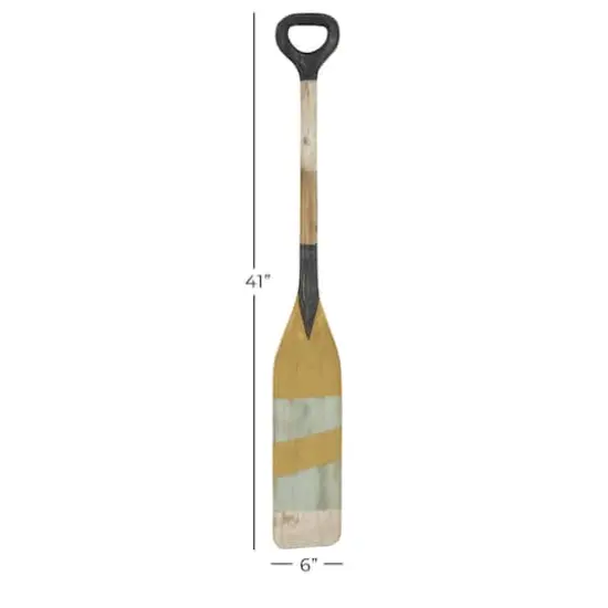 Multi Colored Coastal Oar Wood Wall Decor, 41" x 6" {7}